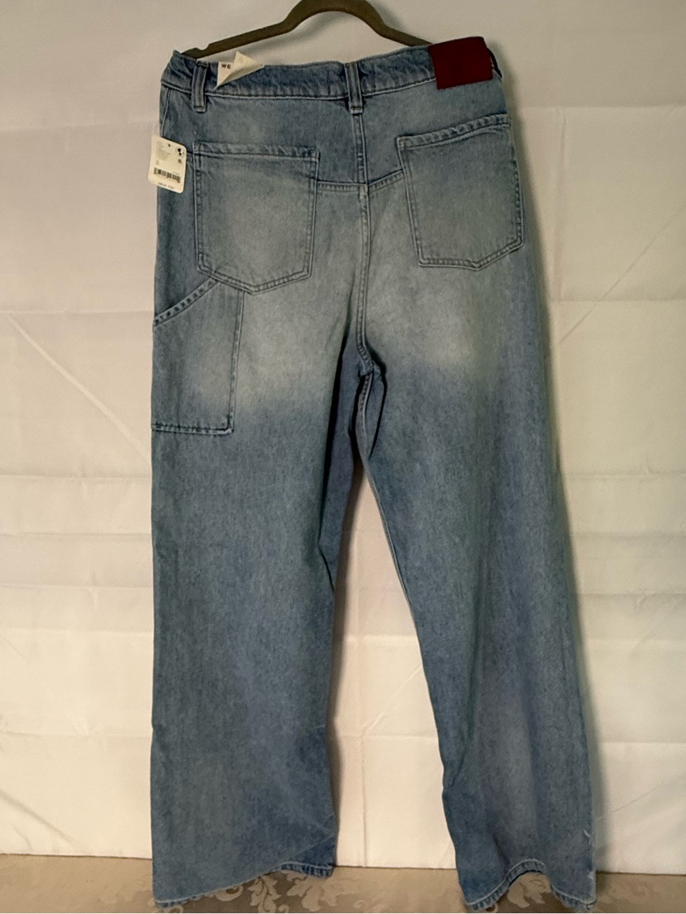 Free People We The Free Tinsley Baggy High Rise Jeans Bright Eyes 31 NWT 34 Long - Picture 3 of 14